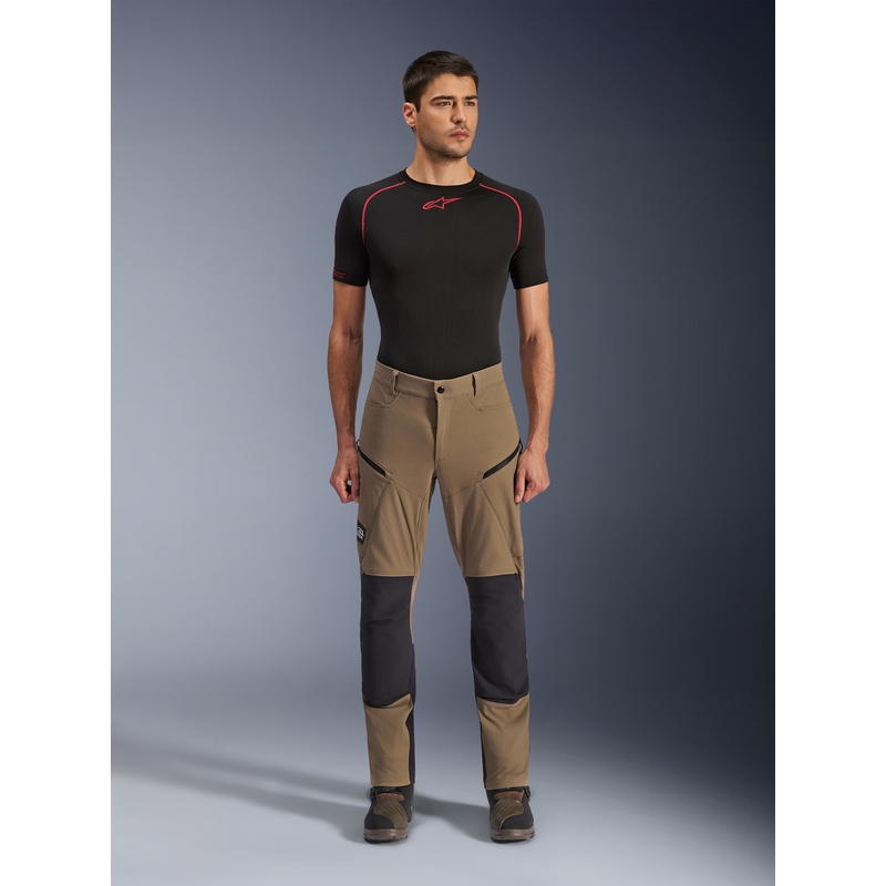 Pantaloni da moto Alpinestars Explore AST marrone-nero