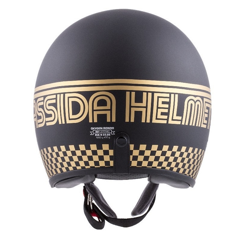 Casco moto aperto Cassida Oxygen Rondo nero e oro