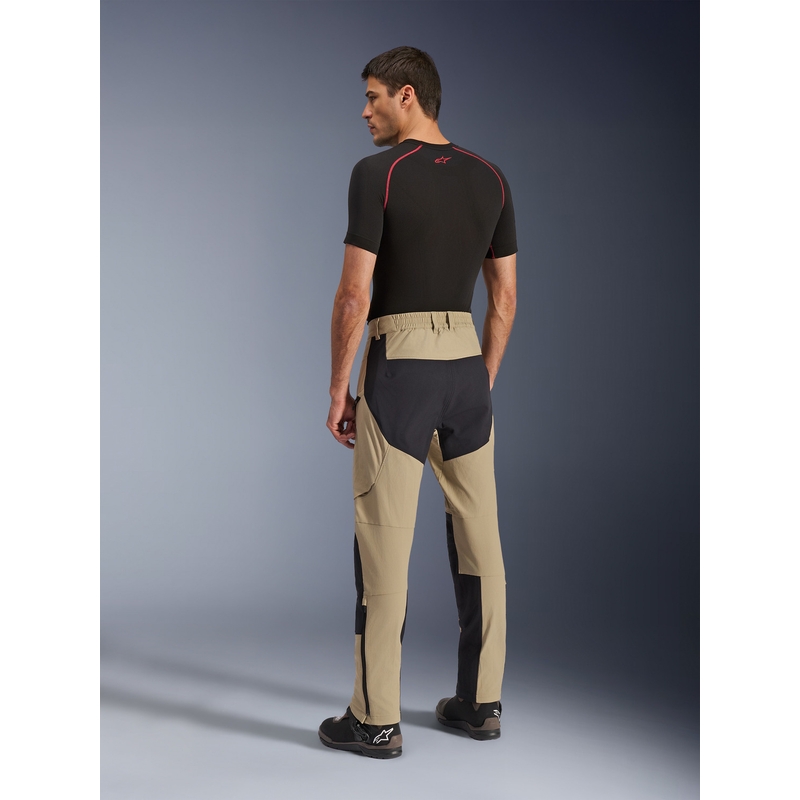 Pantaloni da moto Alpinestars Explore AST marrone chiaro-nero