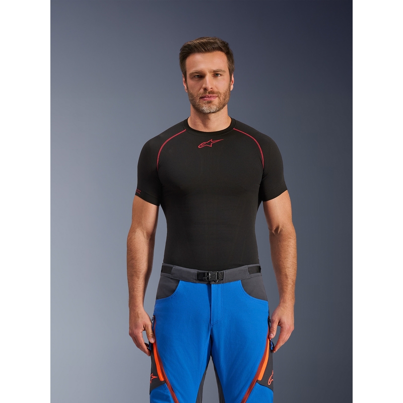 Pantaloni da moto Alpinestars Maxdura Dual blu-grigio scuro-arancione