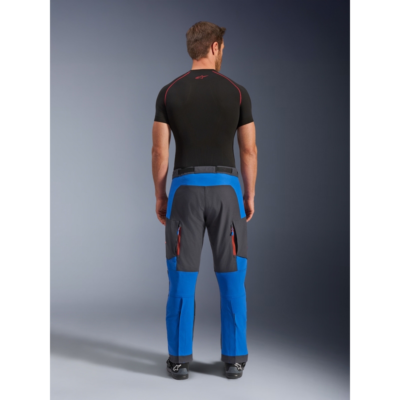 Pantaloni da moto Alpinestars Maxdura Dual blu-grigio scuro-arancione