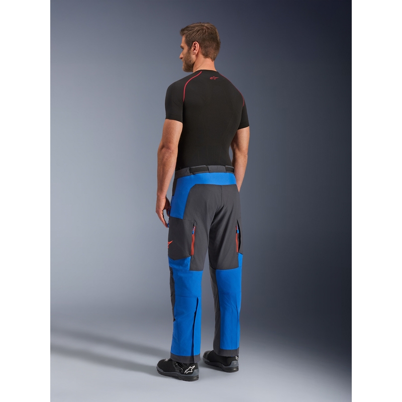 Pantaloni da moto Alpinestars Maxdura Dual blu-grigio scuro-arancione