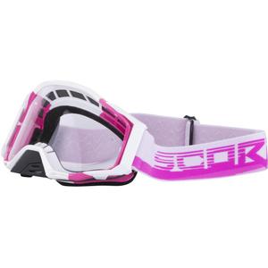 Maschera da motocross Scorpion MX Mask rosa-bianca