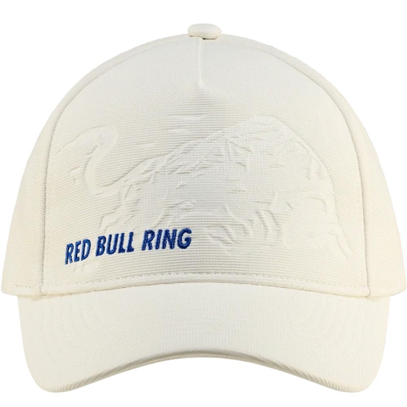 Cappellino Red Bull Racing con logo in rilievo, colore bianco.