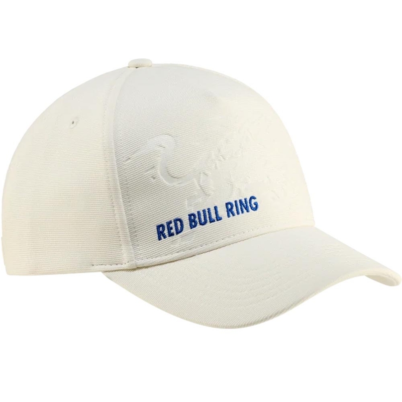 Cappellino Red Bull Racing con logo in rilievo, colore bianco.