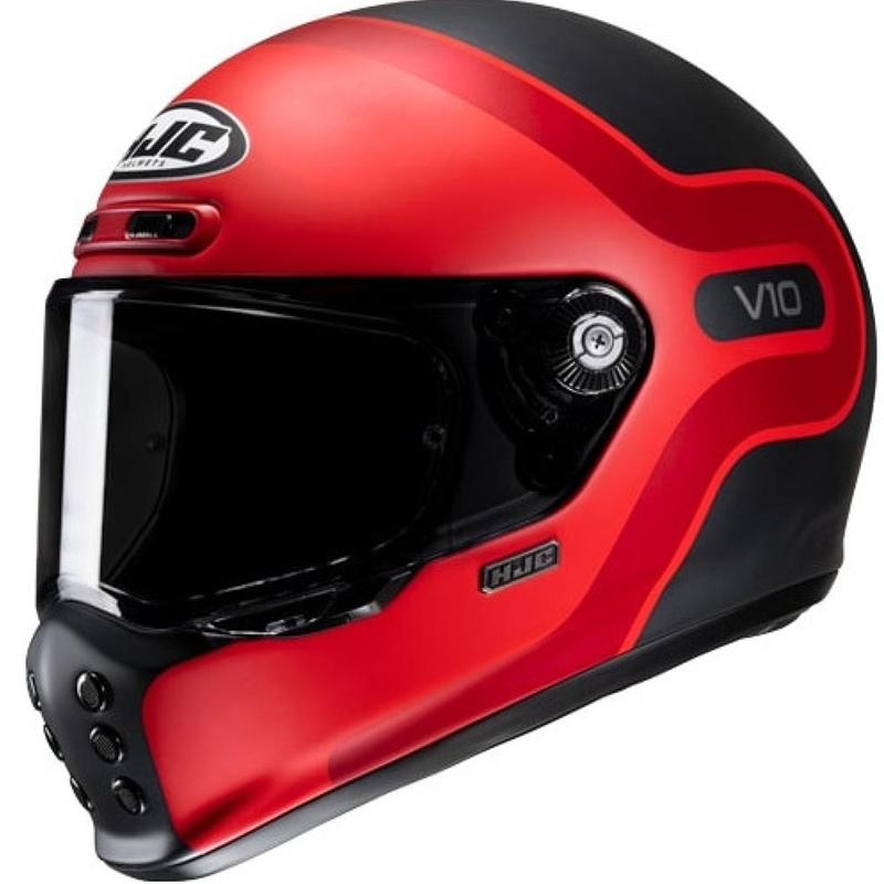 Casco integrale da moto HJC V10 Grape MC1SF nero-rosso