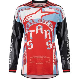 Maglia da motocross Alpinestars Techstar edizione limitata Beast Coast grigio-nero-arancione