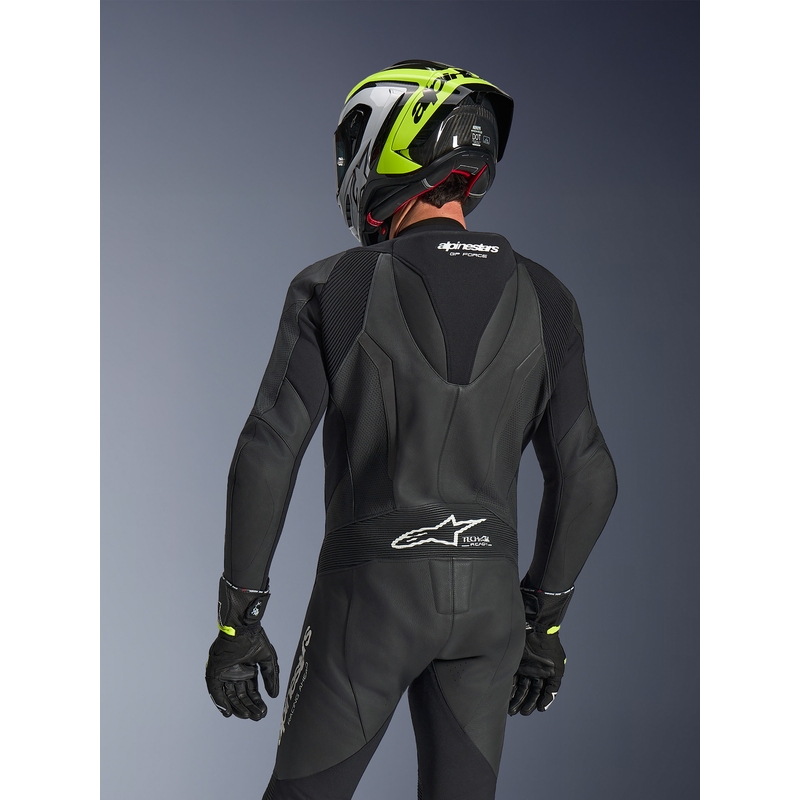 Tuta da moto intera Alpinestars GP FORCE V2 nera e bianca
