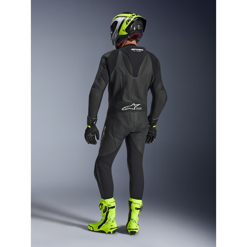 Tuta da moto intera Alpinestars GP FORCE V2 nera e bianca