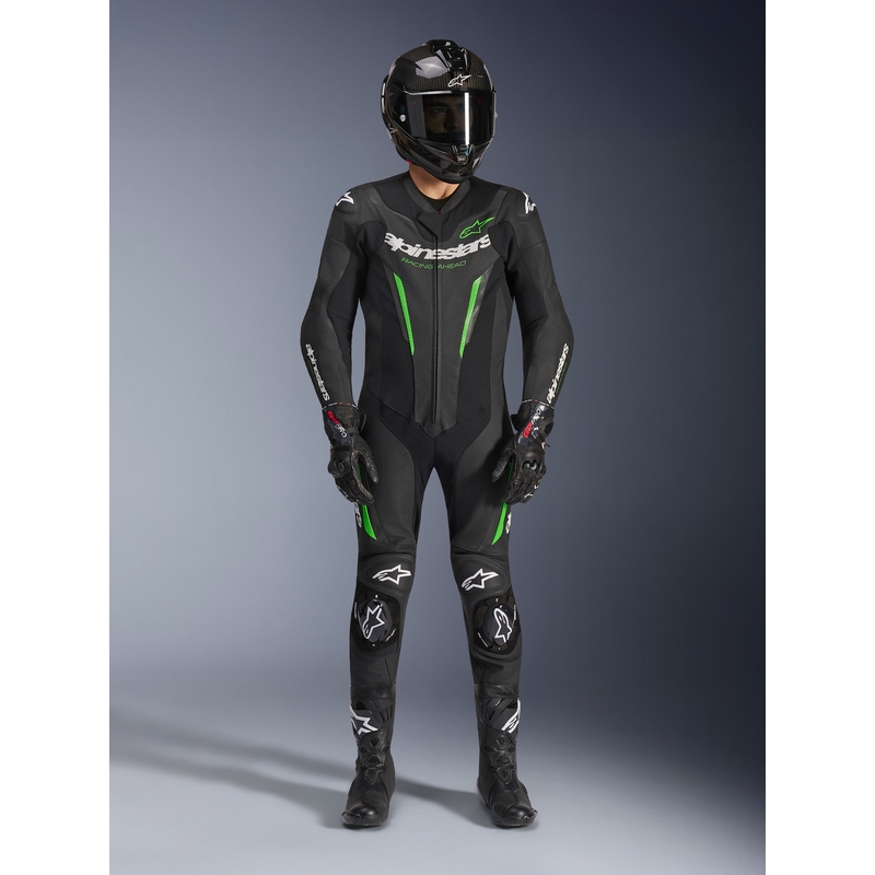 Tuta da moto intera Alpinestars GP FORCE V2 nero-verde