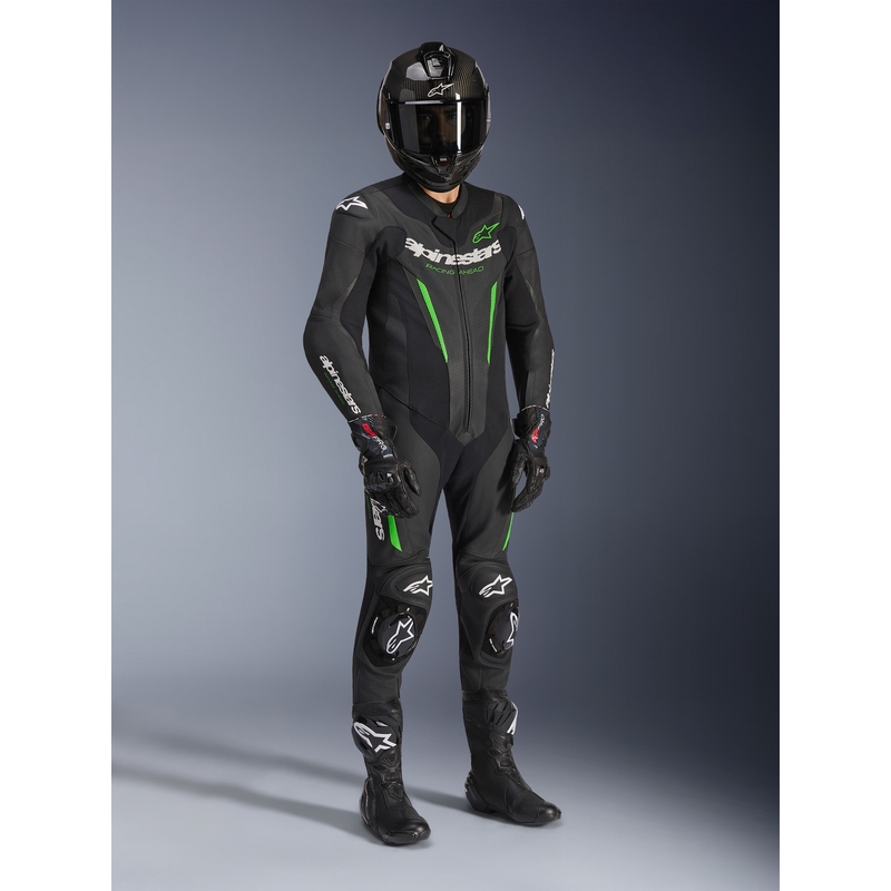 Tuta da moto intera Alpinestars GP FORCE V2 nero-verde