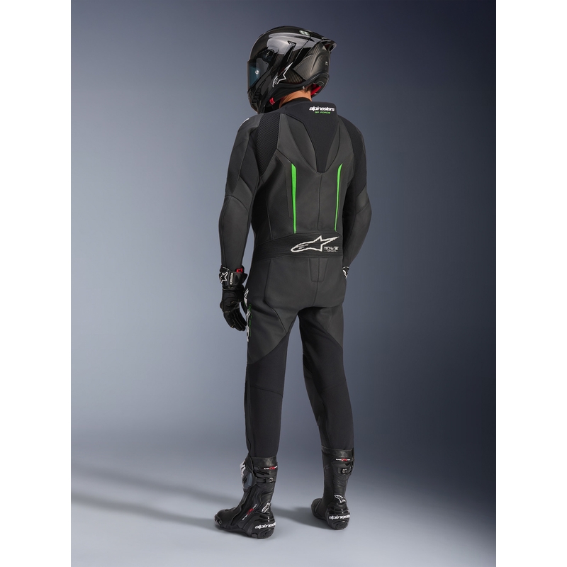 Tuta da moto intera Alpinestars GP FORCE V2 nero-verde