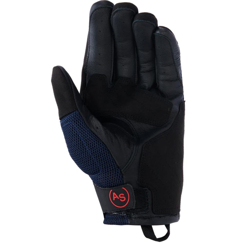 Guanti da moto Alpinestars Manti Air blu scuro-rosso fluo-nero