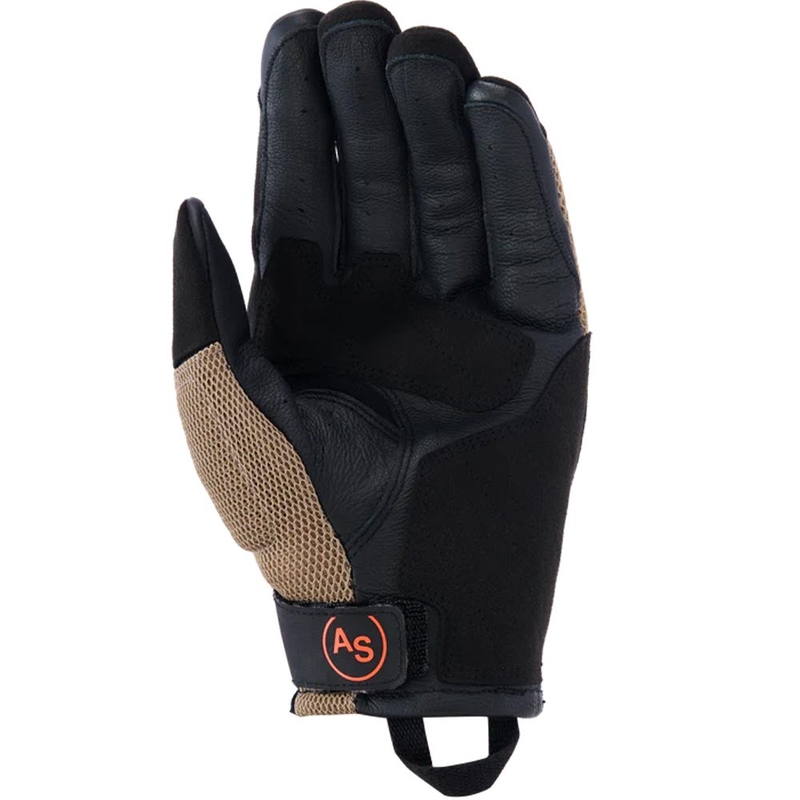 Guanti da moto Alpinestars Manti Air color kaki scuro-nero-arancione fluo