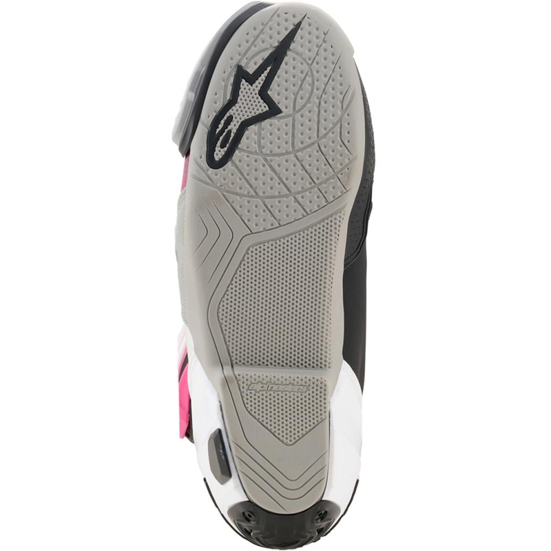 Stivali da moto Alpinestars Supertech R neri-bianchi-rosa-gialli