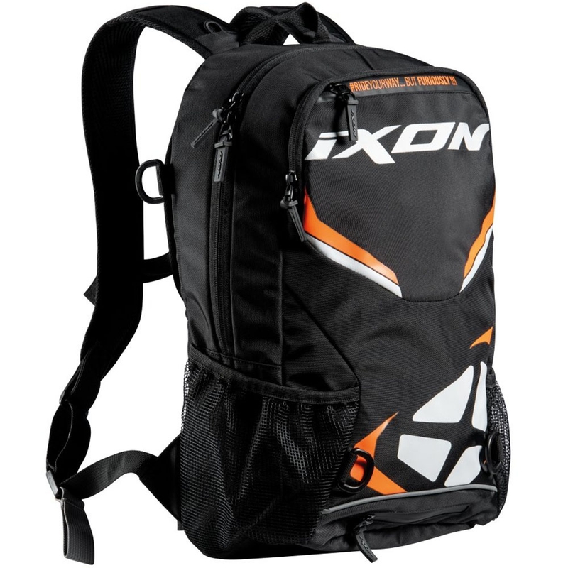 Zaino da moto IXON R-Tension 23 nero-bianco-arancione