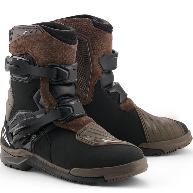Stivali da moto Alpinestars Belize V2 Drystar marrone-nero
