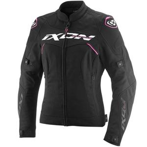 Giacca da moto da donna IXON Meteor 31 Lady nero-bianco-rosa
