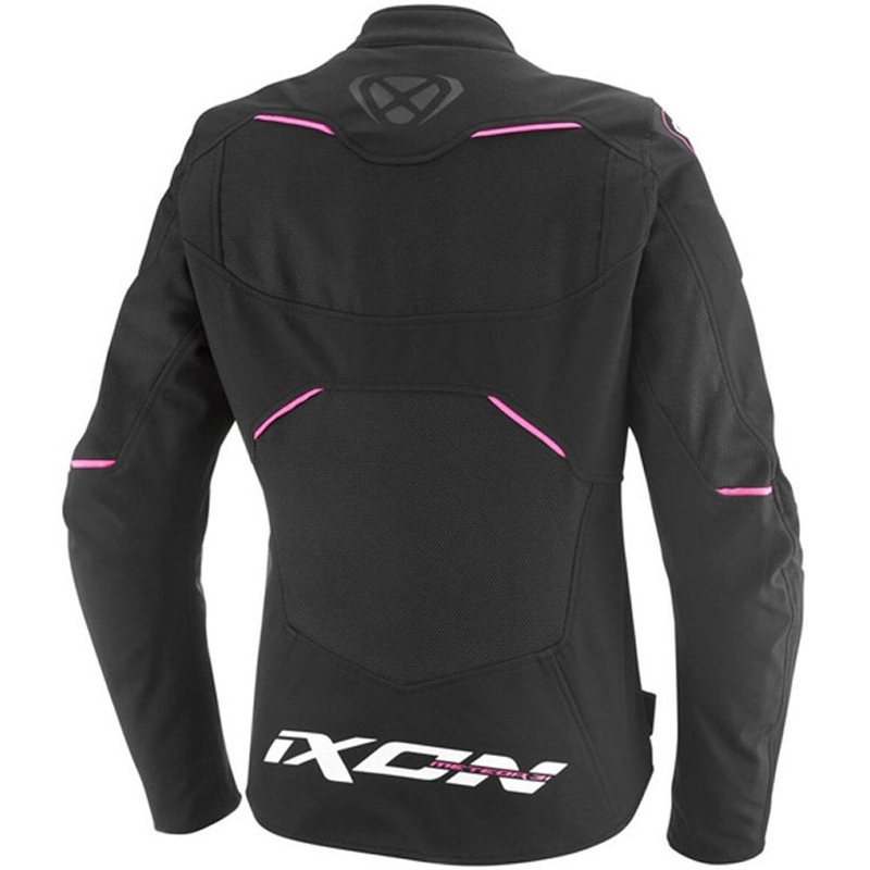 Giacca da moto da donna IXON Meteor 31 Lady nero-bianco-rosa