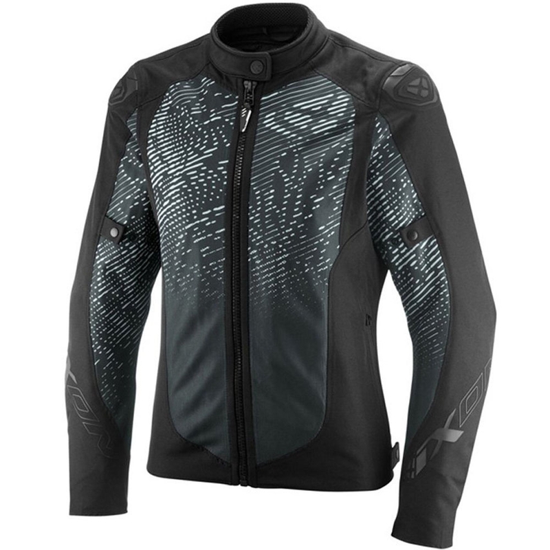 Giacca da moto da donna IXON Artemis nero-bianco