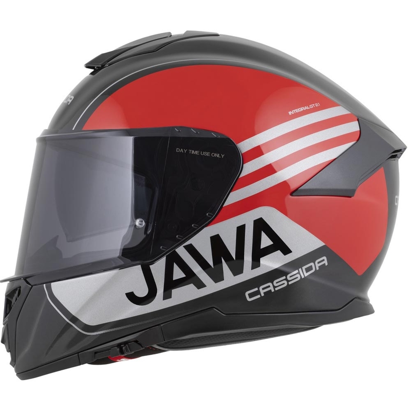 Casco integrale da moto Cassida Integral GT 2.1 Jawa Sport nero-rosso perla-argento