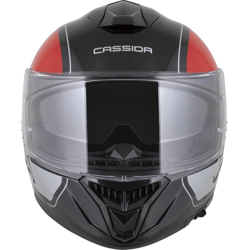 Casco integrale da moto Cassida Integral GT 2.1 Jawa Sport nero-rosso perla-argento