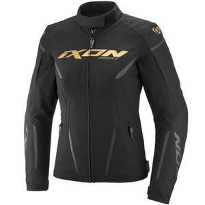 Giacca da motociclista da donna IXON Striker 2 Lady nero-oro