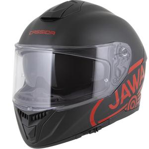 Casco integrale da moto Cassida GT 2.1 Jawa Solid, nero opaco-rosso lucido