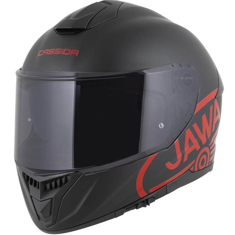 Casco integrale da moto Cassida GT 2.1 Jawa Solid, nero opaco-rosso lucido