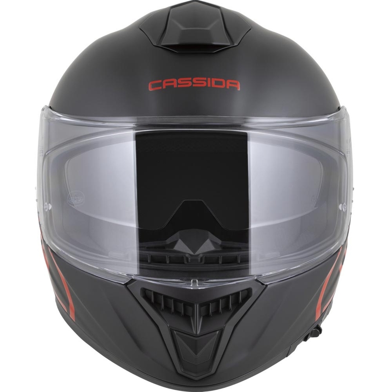 Casco integrale da moto Cassida GT 2.1 Jawa Solid, nero opaco-rosso lucido