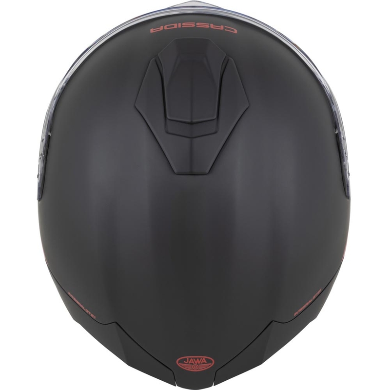 Casco integrale da moto Cassida GT 2.1 Jawa Solid, nero opaco-rosso lucido