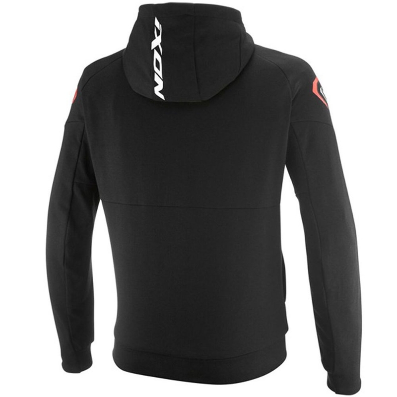 Felpa da motociclista IXON Touchdown Ultra nera-bianca-rossa