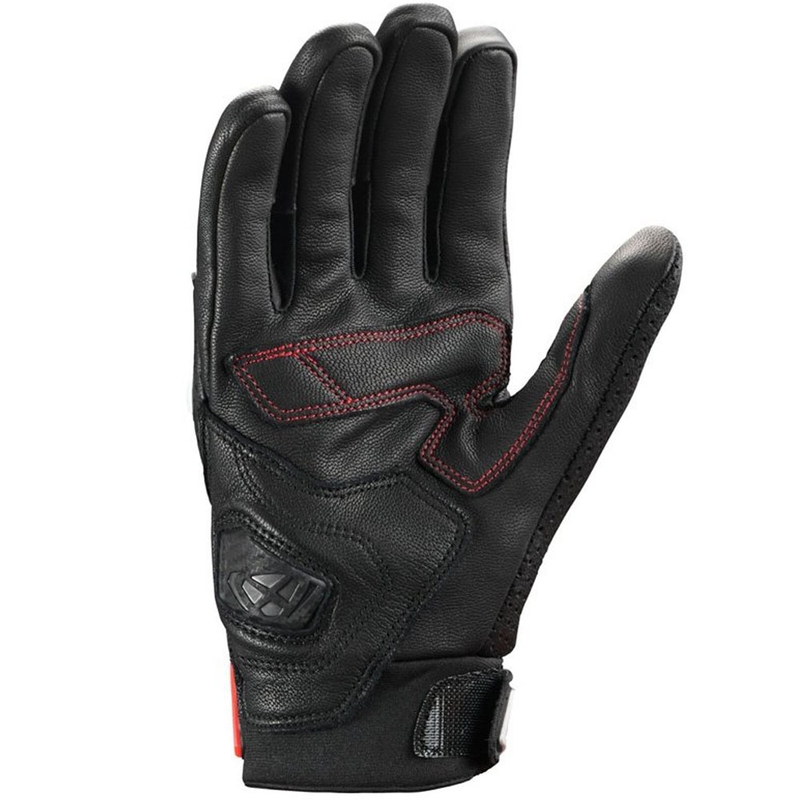 Guanti da moto in pelle IXON Mirage nero-bianco-rosso