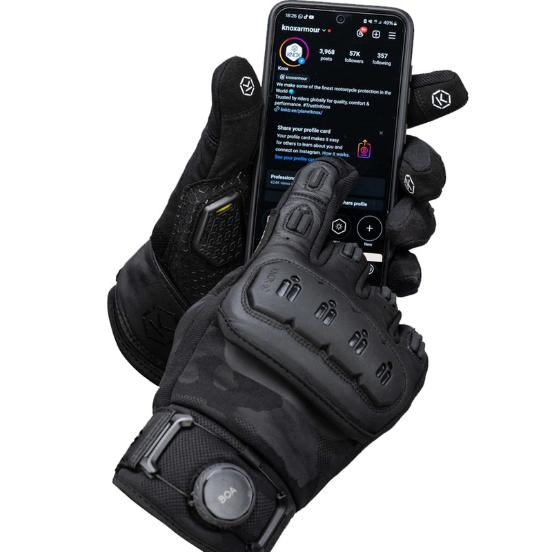 Guanti da moto Knox Orsa Textile OR4 neri