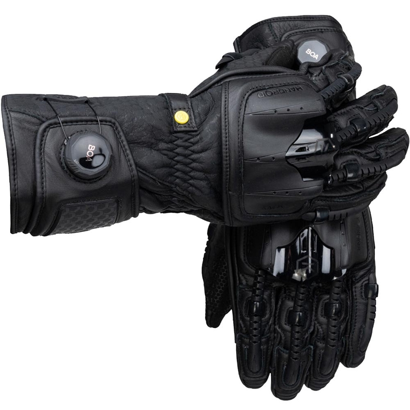 Guanti da moto Knox Handroid All Black Mk5 neri