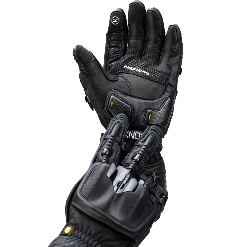 Guanti da moto Knox Handroid All Black Mk5 neri