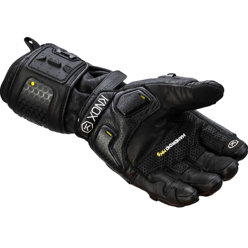 Guanti da moto Knox Handroid All Black Mk5 neri