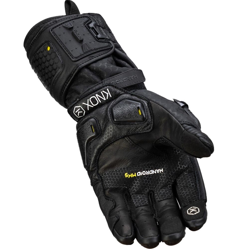 Guanti da moto Knox Handroid All Black Mk5 neri