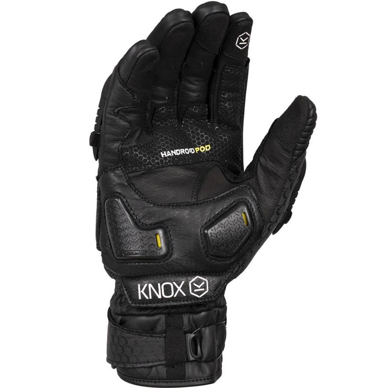 Guanti da moto Knox Hand Armour Handroid POD All Black Mk5 neri