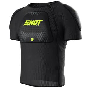 Body protettivo per bambini Shot Airlight T-shirt nero-giallo fluo