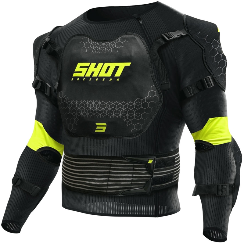 Body protettivo per bambini Shot Optimal 2.0 nero-giallo fluo