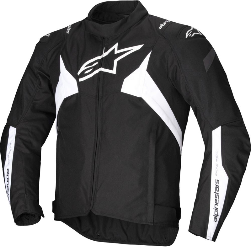 Giacca da moto impermeabile Alpinestars T-JAWS V4, nera e bianca