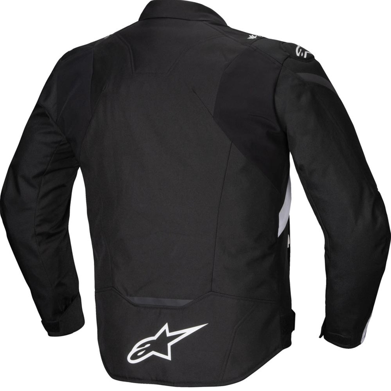 Giacca da moto impermeabile Alpinestars T-JAWS V4, nera e bianca