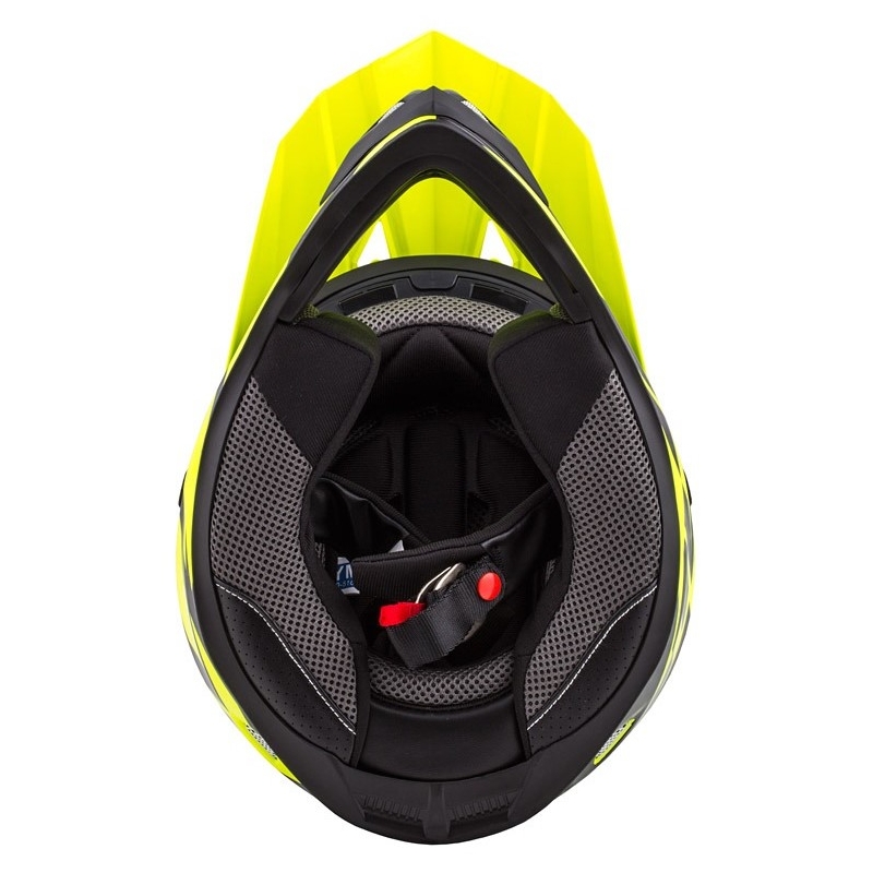 Casco da motocross per bambini Cassida Cross Cup Two nero-grigio-giallo fluo