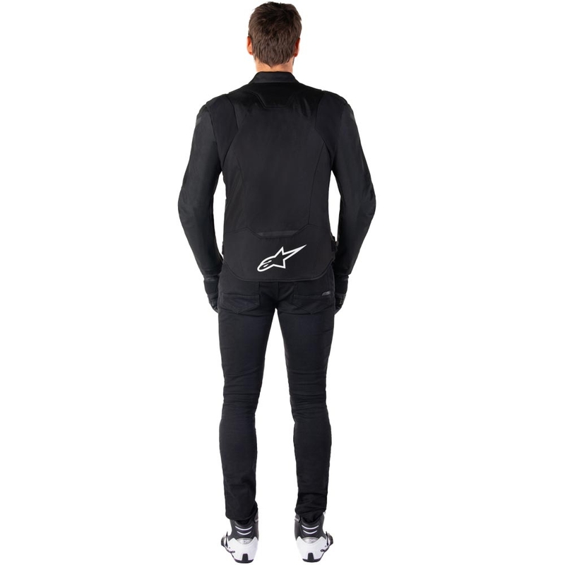 Giacca da moto impermeabile Alpinestars T-JAWS V4, nera e bianca