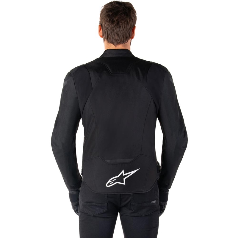 Giacca da moto impermeabile Alpinestars T-JAWS V4, nera e bianca