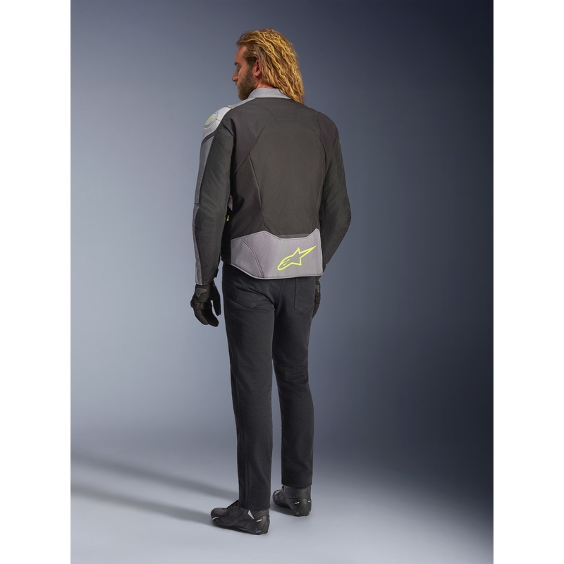 Giacca da moto impermeabile Alpinestars T-JAWS V4 Nero-Grigio chiaro-Grigio