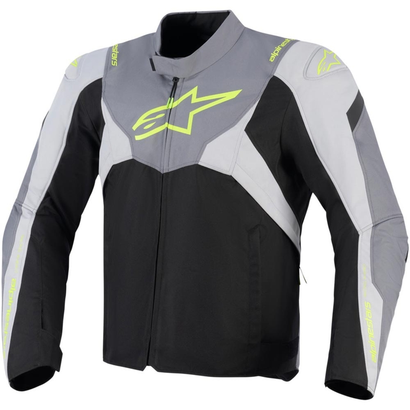 Giacca da moto impermeabile Alpinestars T-JAWS V4 Nero-Grigio chiaro-Grigio