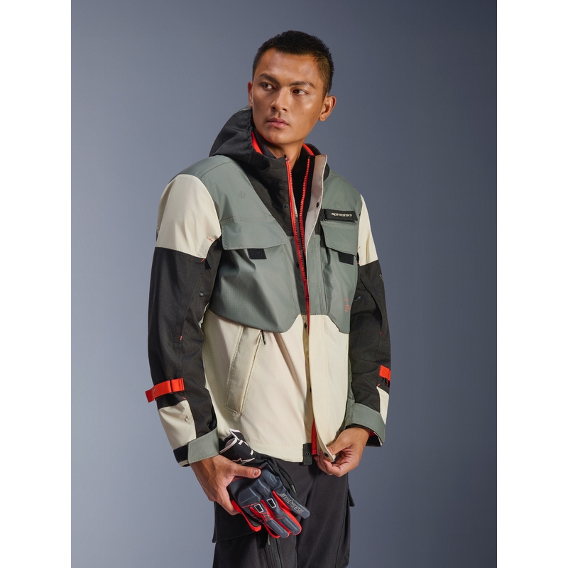 Giacca da moto impermeabile Alpinestars Mospher grigio-nera