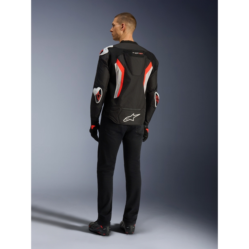Giacca da moto Alpinestars T-GP AIR nero-rosso fluo